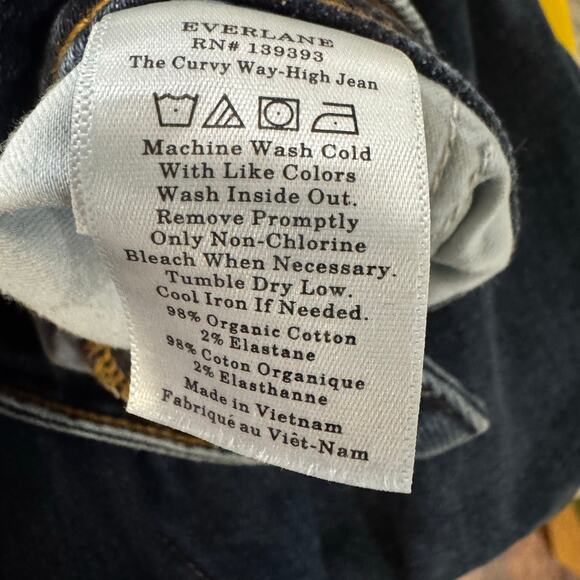 Everlane The Curvy Way-High Jean Organic Cotton Denim Size 33 R - Picture 9 of 9